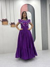 Pc 571 Roman Heavy Embroidery Work Gown Bulk Orders In India